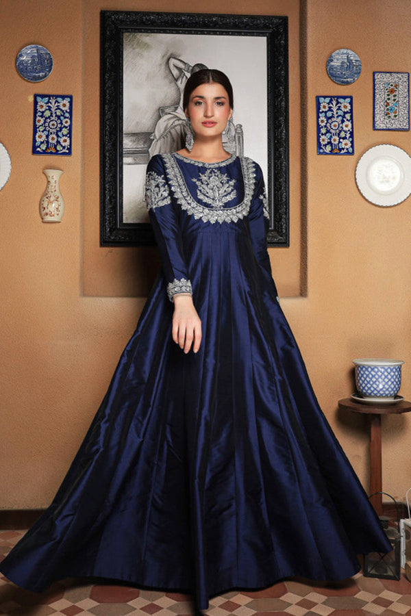 Dark Blue Anarkali